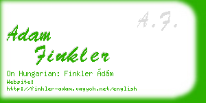 adam finkler business card